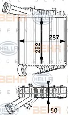 8ML 376 729-571 HELLA Intercooler, charger