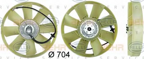 8MV 376 730-031 HELLA Fan, radiator