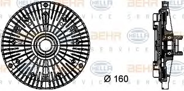 8MV 376 732-101 HELLA Cooling System Clutch, radiator fan
