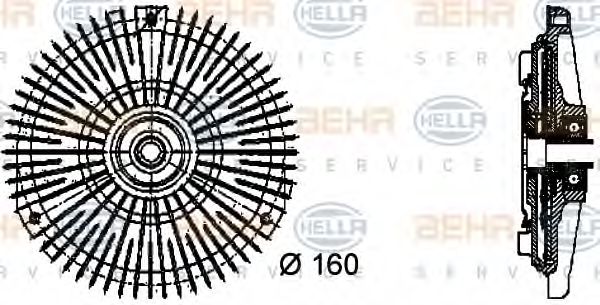 8MV 376 732-451 HELLA Clutch, radiator fan
