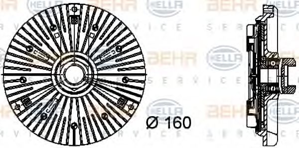 8MV 376 733-031 HELLA Cooling System Clutch, radiator fan