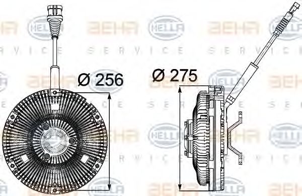 8MV 376 734-211 HELLA Cooling System Clutch, radiator fan