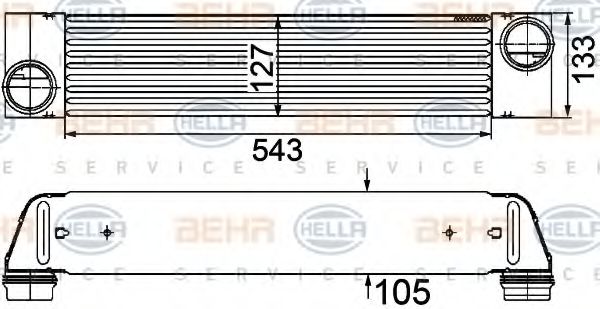 8ML 376 746-501 HELLA Intercooler, charger