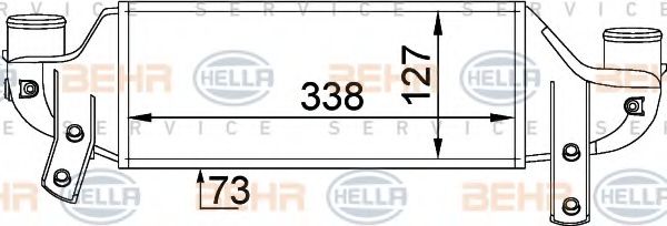 8ML 376 746-621 HELLA Intercooler, charger