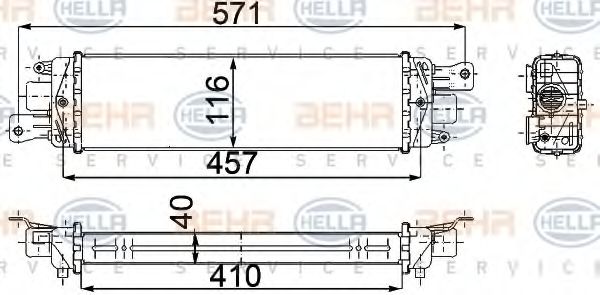 8ML 376 746-671 HELLA Air Supply Intercooler, charger