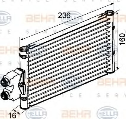 8MO 376 747-201 HELLA Oil Cooler, automatic transmission