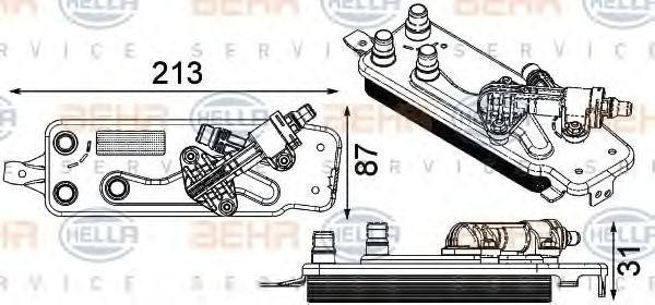 8MO 376 749-001 HELLA Oil Cooler, automatic transmission