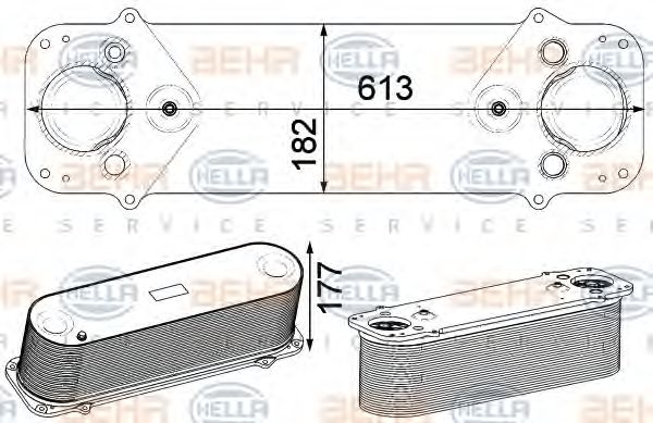 8ML 376 750-501 HELLA Intercooler, charger