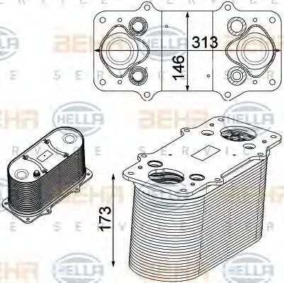 8ML 376 750-511 HELLA Intercooler, charger