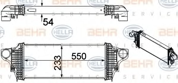 8ML 376 754-611 HELLA Air Supply Intercooler, charger