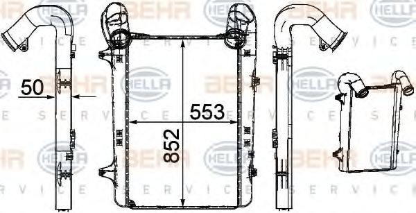 8ML 376 756-101 HELLA Air Supply Intercooler, charger