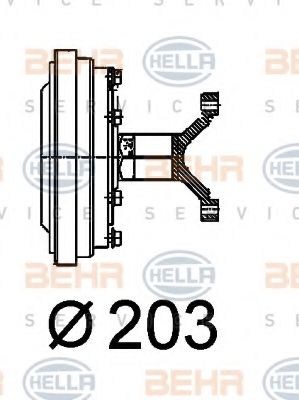 8MV 376 757-171 HELLA Clutch, radiator fan