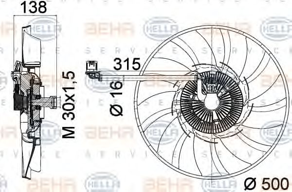 8MV 376 758-241 HELLA Cooling System Fan, radiator