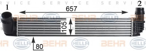 8ML 376 760-771 HELLA Intercooler, charger