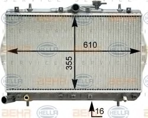 8MK 376 762-041 HELLA Cooling System Radiator, engine cooling