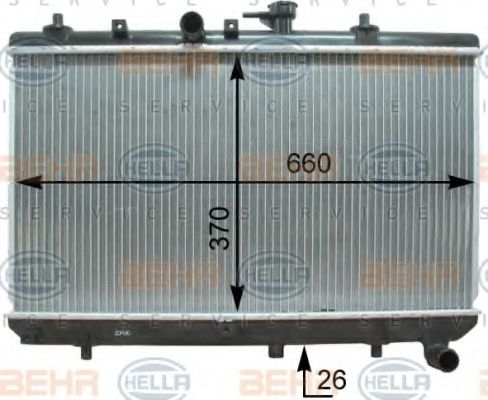 8MK 376 762-431 HELLA Cooling System Radiator, engine cooling