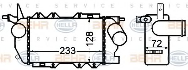 8ML 376 776-431 HELLA Intercooler, charger