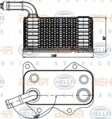 8MO 376 783-771 HELLA Lubrication Oil Cooler, engine oil