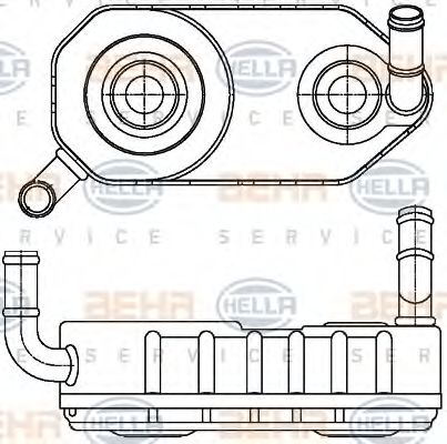 8MO 376 787-671 HELLA Oil Cooler, automatic transmission