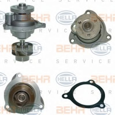 8MP 376 801-281 HELLA Cooling System Water Pump