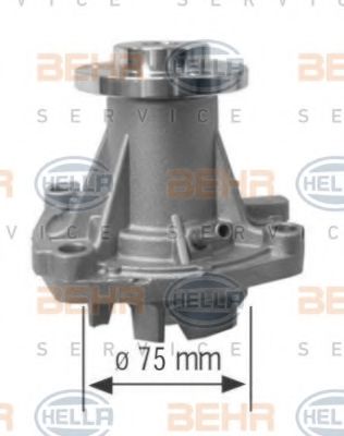 8MP 376 801-464 HELLA Cooling System Water Pump