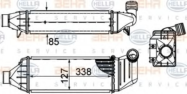 8ML 376 899-081 HELLA Air Supply Intercooler, charger