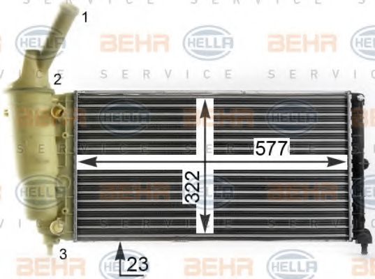 8MK 376 900-244 HELLA Cooling System Radiator, engine cooling