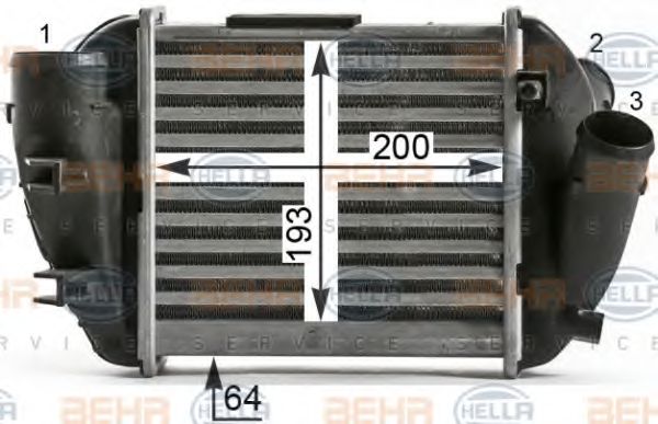 8ML 376 900-361 HELLA Air Supply Intercooler, charger