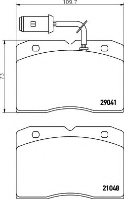 8DB 355 005-481 HELLA Комплект тормозных колодок, дисковый тормоз