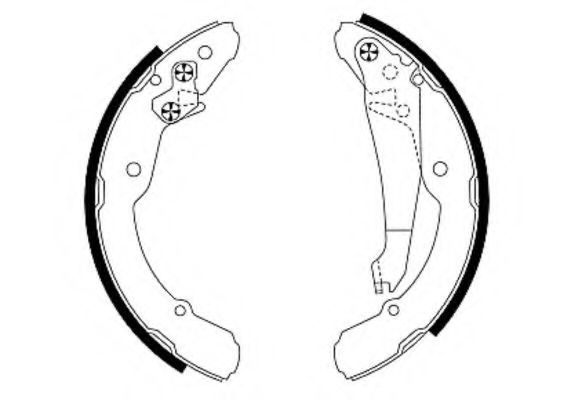 8DB 355 001-691 HELLA Brake System Brake Shoe Set