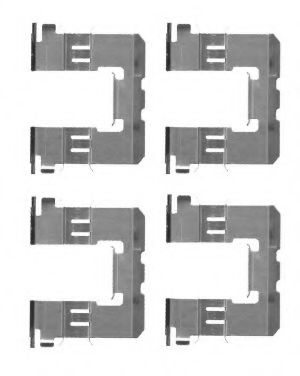 8DZ 355 204-591 HELLA Brake System Accessory Kit, disc brake pads