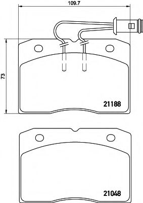 8DB 355 005-751 HELLA Brake Pad Set, disc brake