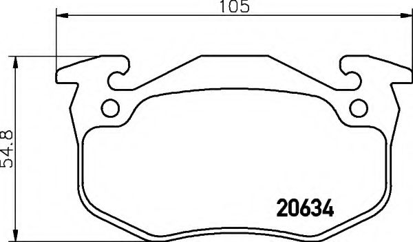 8DB 355 007-661 HELLA Brake Pad Set, disc brake