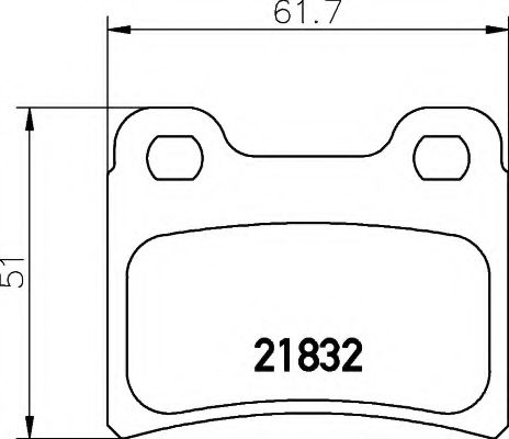 8DB 355 008-151 HELLA Комплект тормозных колодок, дисковый тормоз