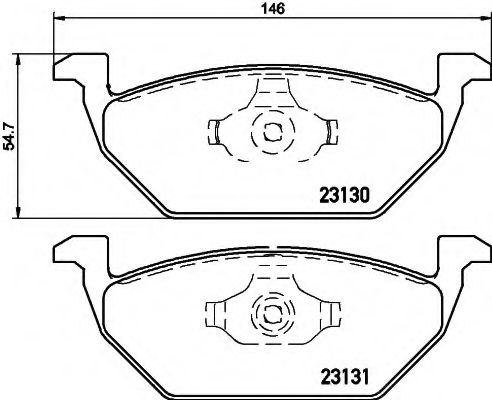 8DB 355 008-591 HELLA Комплект тормозных колодок, дисковый тормоз