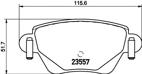8DB 355 009-081 HELLA Комплект тормозных колодок, дисковый тормоз