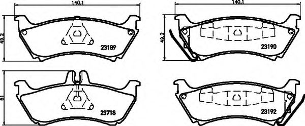 8DB 355 009-241 HELLA Brake Pad Set, disc brake