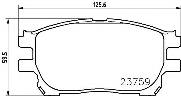 8DB 355 010-111 HELLA Комплект тормозных колодок, дисковый тормоз