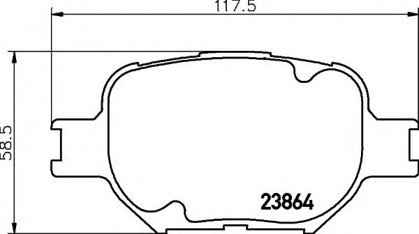 8DB 355 010-201 HELLA Brake Pad Set, disc brake