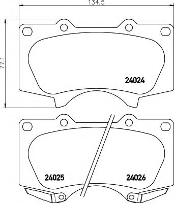 8DB 355 010-491 HELLA Brake Pad Set, disc brake