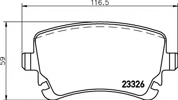8DB 355 015-951 HELLA Brake Pad Set, disc brake