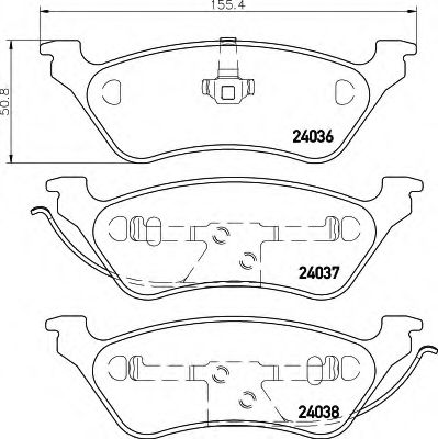 8DB 355 011-061 HELLA Brake System Brake Pad Set, disc brake