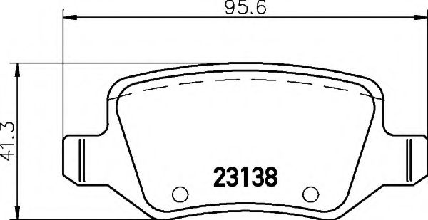 8DB 355 012-131 HELLA Комплект тормозных колодок, дисковый тормоз