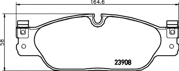 8DB 355 012-251 HELLA Комплект тормозных колодок, дисковый тормоз