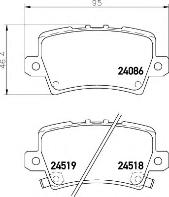 8DB 355 006-751 HELLA Brake Pad Set, disc brake