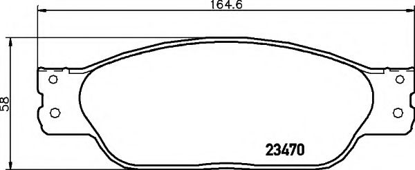 8DB 355 006-811 HELLA Комплект тормозных колодок, дисковый тормоз