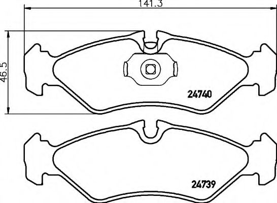 8DB 355 014-421 HELLA Brake Pad Set, disc brake