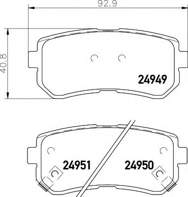 8DB 355 014-911 HELLA Brake System Brake Pad Set, disc brake