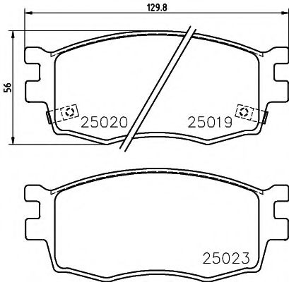 8DB 355 014-921 HELLA Brake Pad Set, disc brake