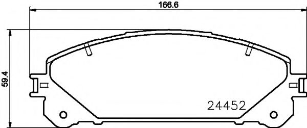 8DB 355 015-461 HELLA Brake Pad Set, disc brake